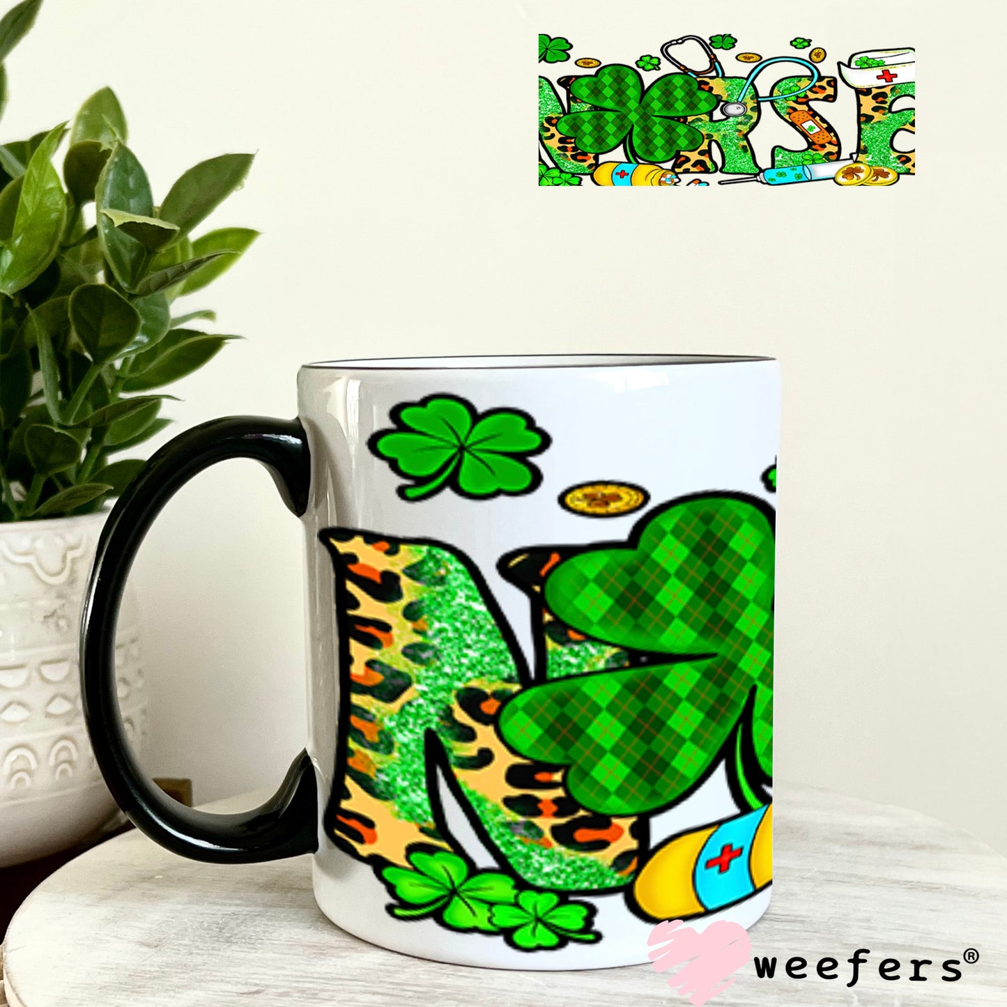 UV DTF Cup Wraps - Lucky Nurse 11oz Coffee Mug Weefers