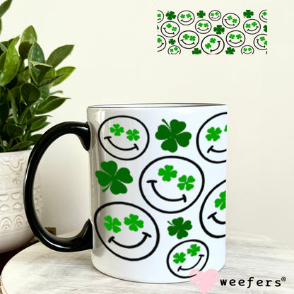 UV DTF Cup Wraps - St Patrick's Day Happy Faces 11oz Coffee Mug Weefers
