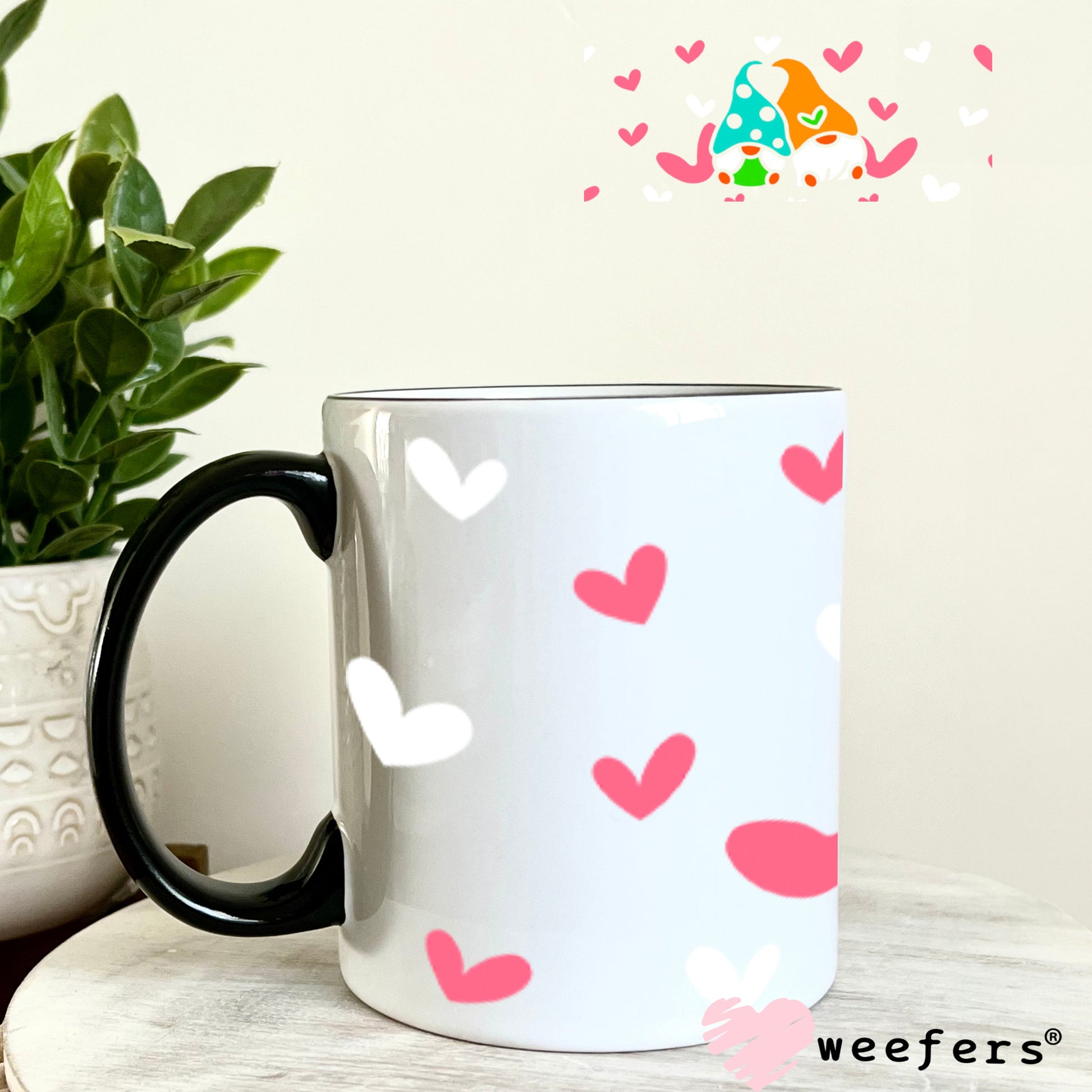UV DTF Cup Wraps - Gnome Hearts 11oz Coffee Mug Weefers