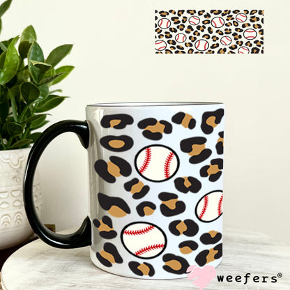 UV DTF Cup Wraps - Cheetah Baseball 11oz Coffee Mug Weefers