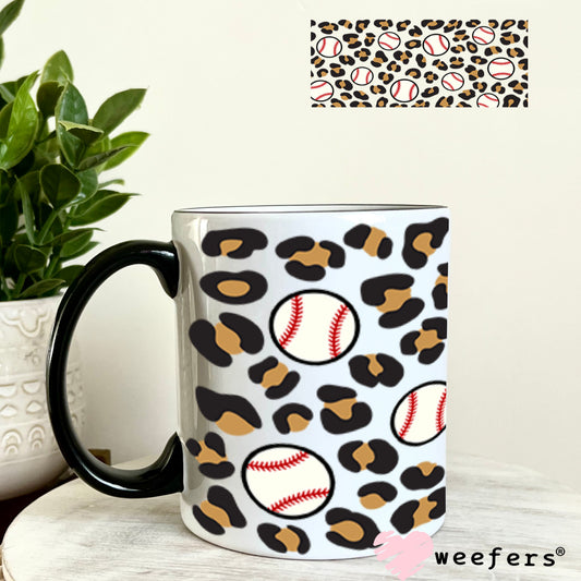 UV DTF Cup Wraps - Cheetah Baseball 11oz Coffee Mug Weefers