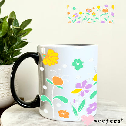 UV DTF Cup Wraps - Wild flowers 11oz Coffee Mug Weefers