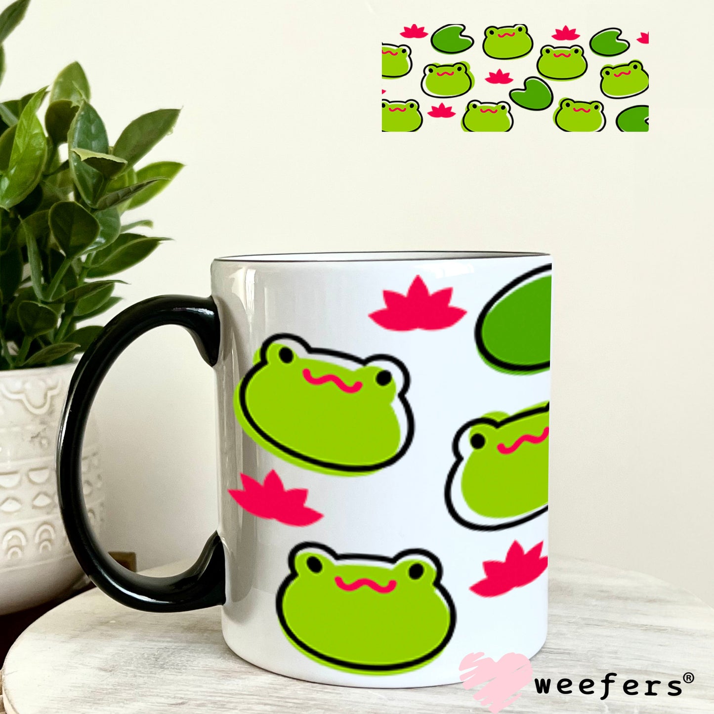UV DTF Cup Wraps - Frog Heads 11oz Coffee Mug Weefers