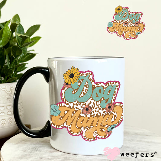 Dog Mama Retro UV DTF Decal 11oz Coffee Mug Weefers