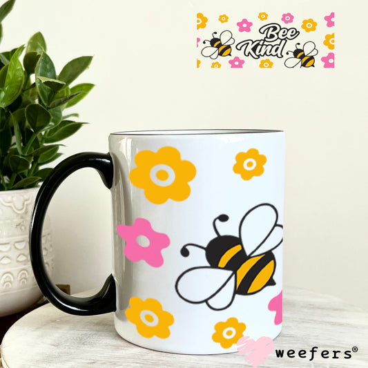 UV DTF Cup Wraps - Bee Kind 11oz Coffee Mug Weefers