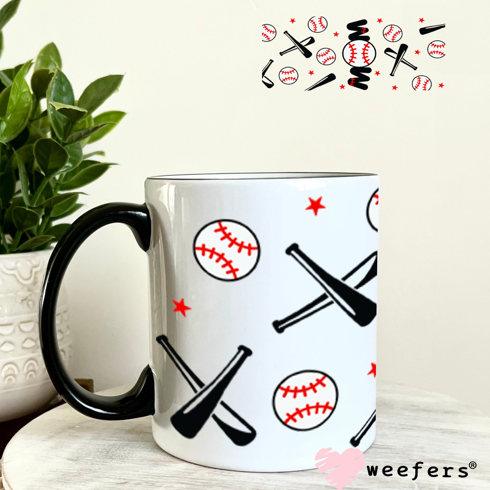 UV DTF Cup Wraps - Baseball Mom 11oz Coffee Mug Weefers