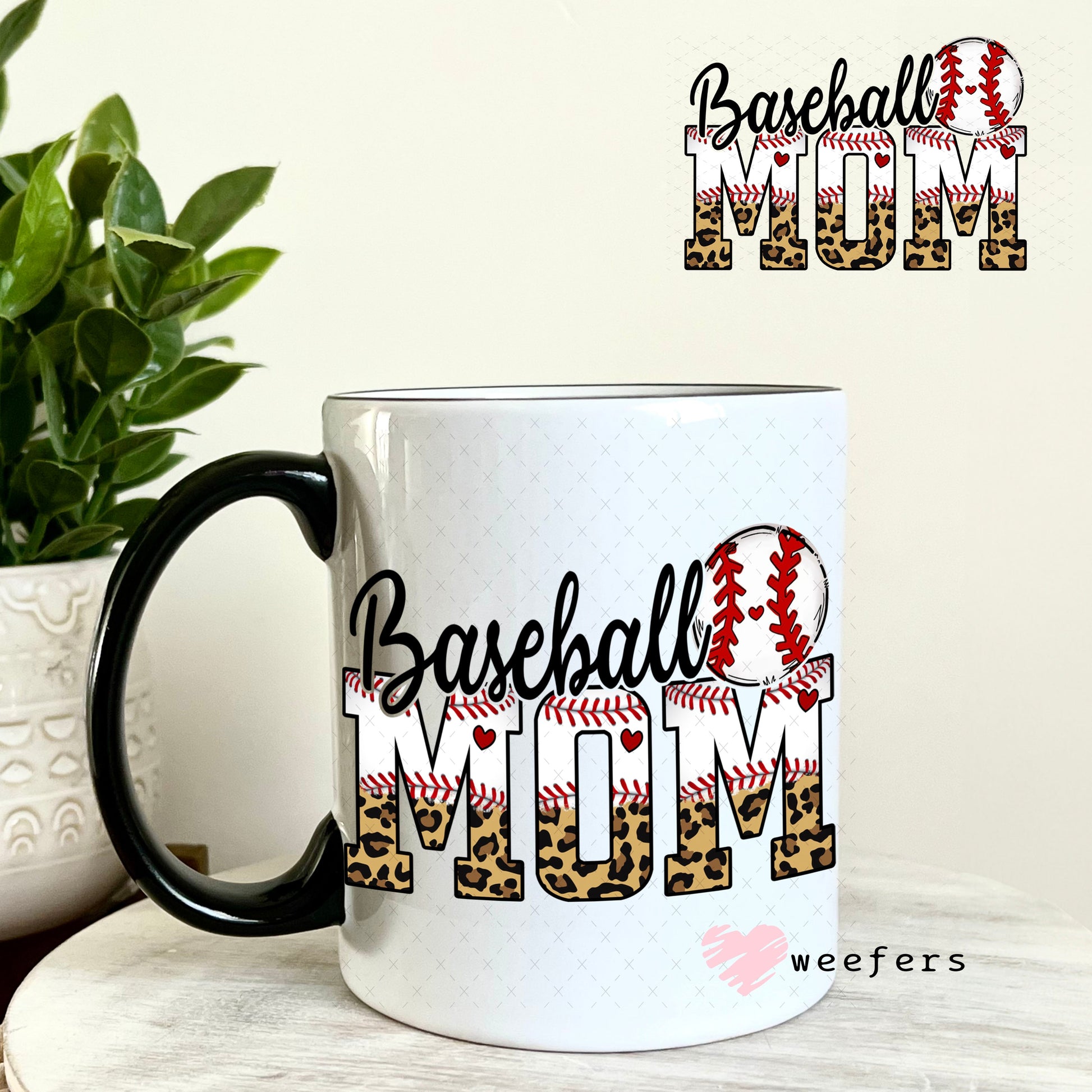 UV DTF Decal - Baseball Mom 11oz Coffee Mug Weefers