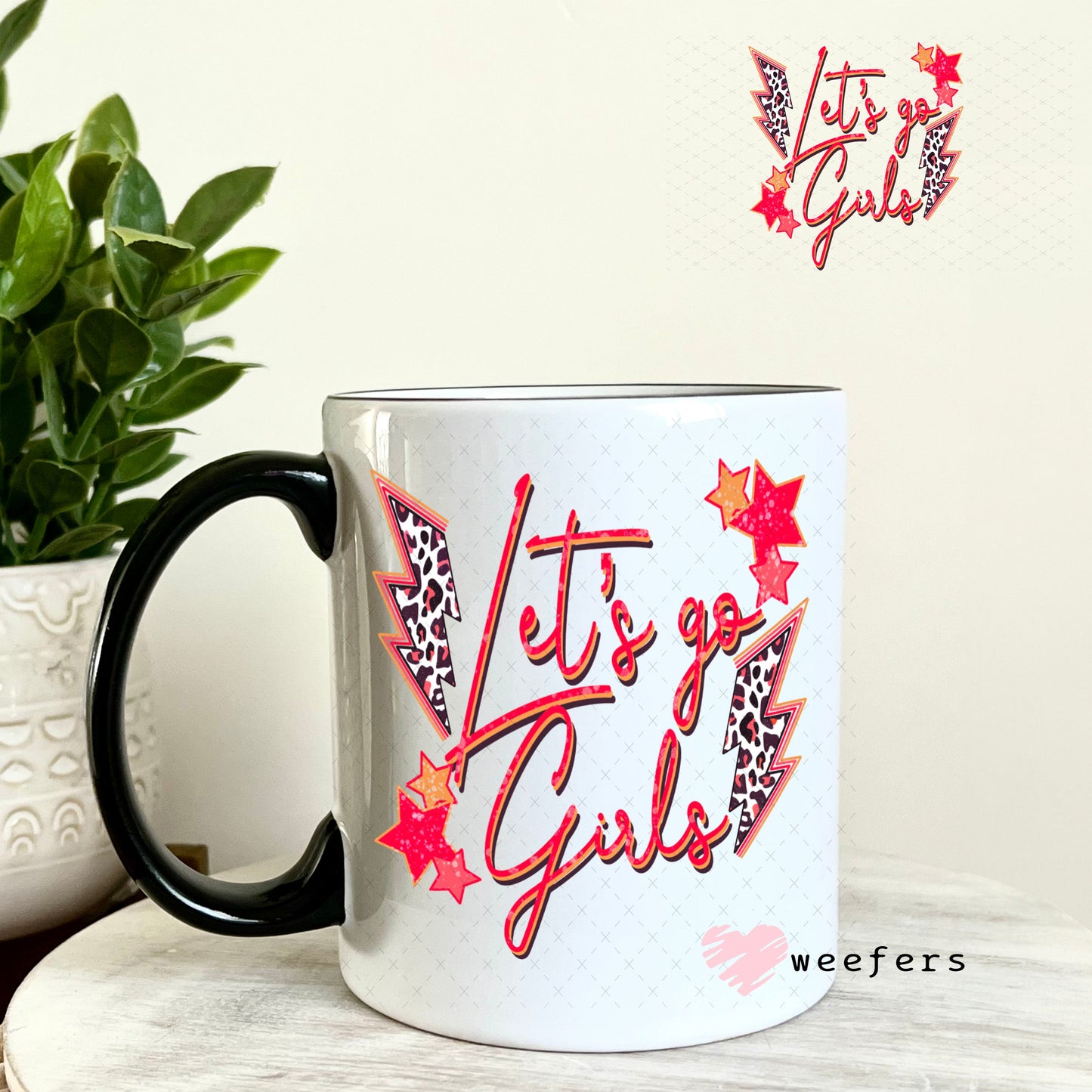 UV DTF Decal - Let's Go Girls 11oz Coffee Mug Weefers