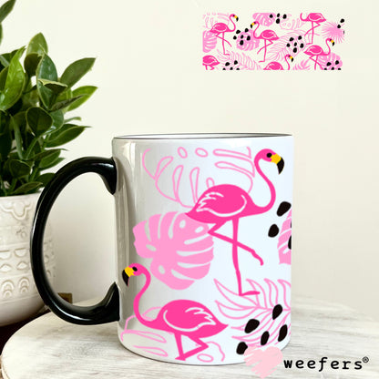 UV DTF Cup Wraps - Flamingos 11oz Coffee Mug Weefers