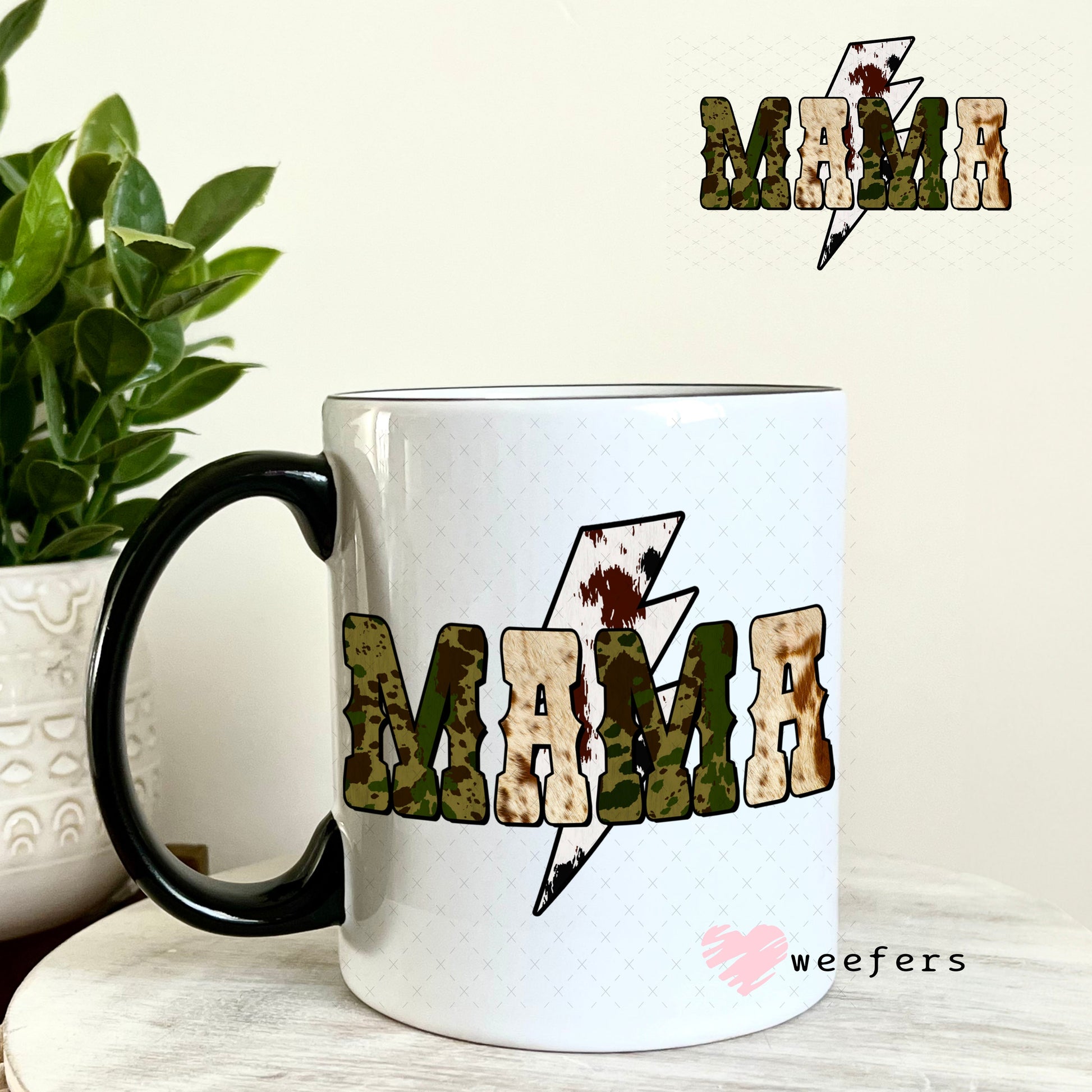 UV DTF Decal - Mama Camo 11oz Coffee Mug Weefers