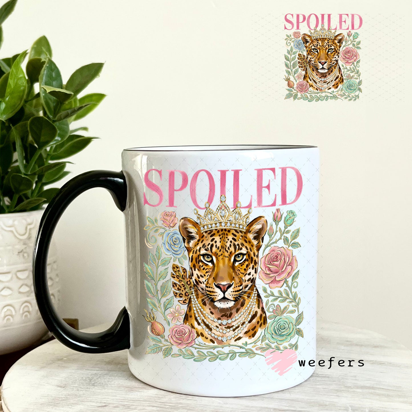 UV DTF Decal - Spoiled Tiger 11oz Coffee Mug Weefers