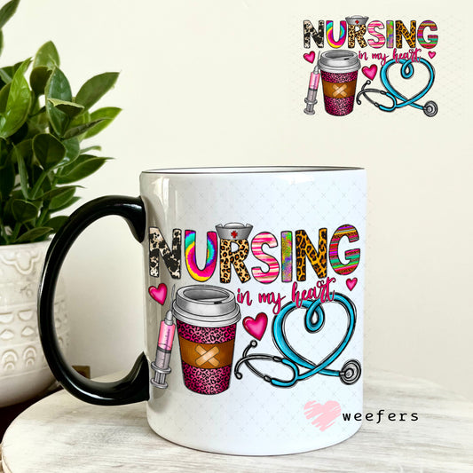 UV DTF Decal - Nursing in my Heart 11oz Coffee Mug Weefers