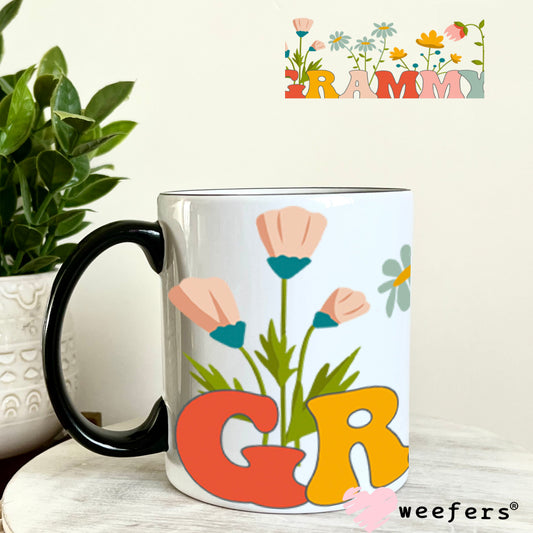 UV DTF Cup Wraps - Grammy Flowers 11oz Coffee Mug Weefers