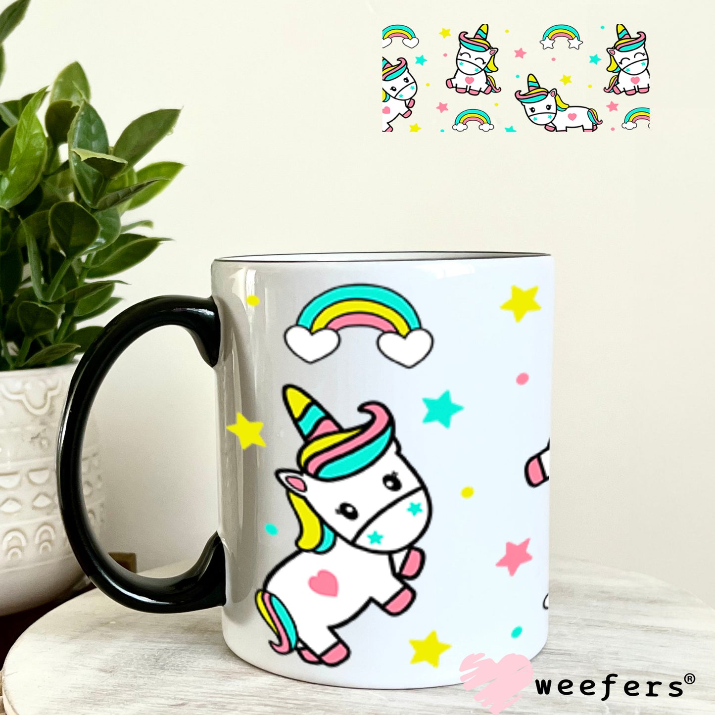 UV DTF Cup Wraps - Unicorn Friends 11oz Coffee Mug Weefers