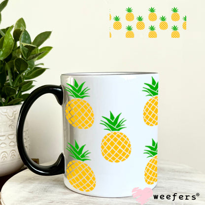 UV DTF Cup Wraps - Pineapples 11oz Coffee Mug Weefers