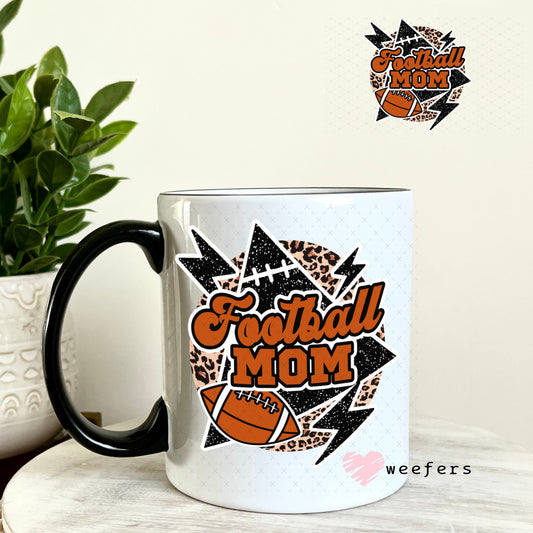 UV DTF Decal - Football Mom 11oz Coffee Mug Weefers