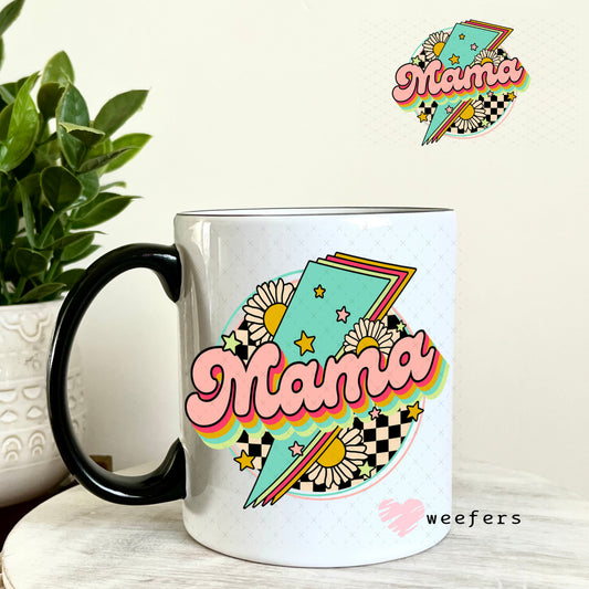 UV DTF Decal - Mama Lightening Bolt 11oz Coffee Mug Weefers