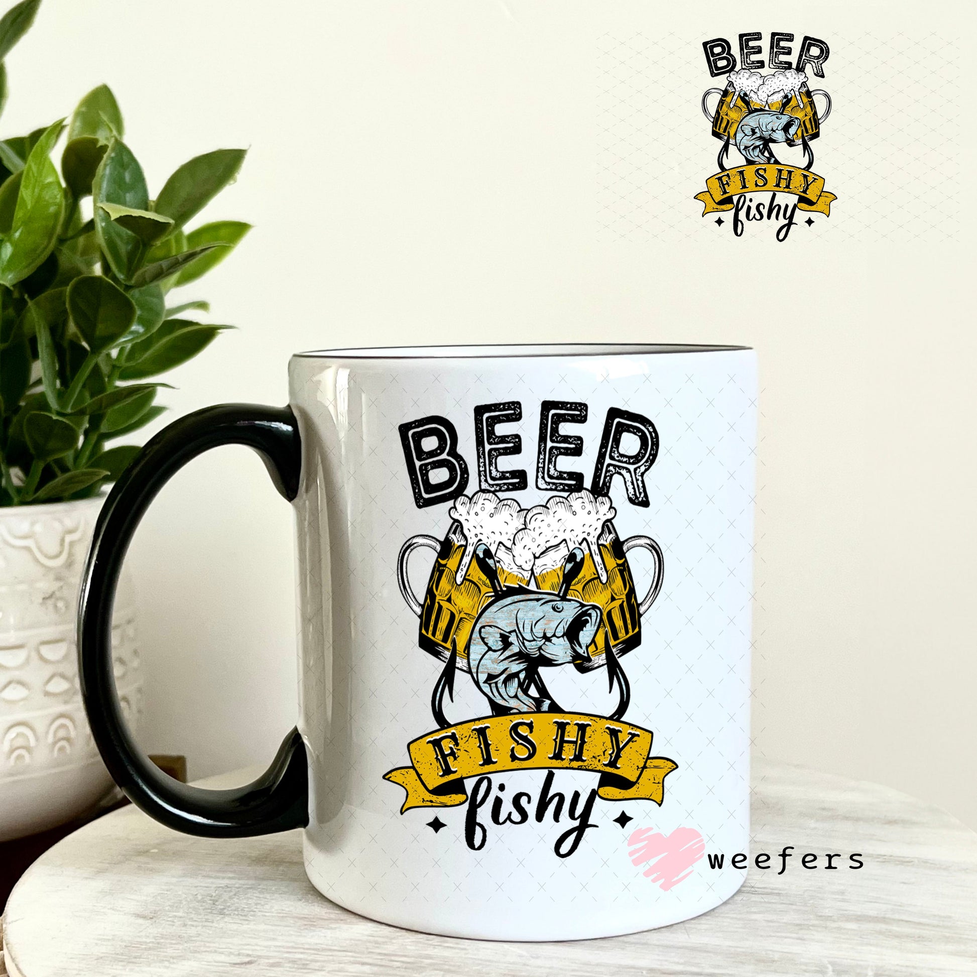 UV DTF Decal - Beer Fishy Fishy 11oz Coffee Mug Weefers