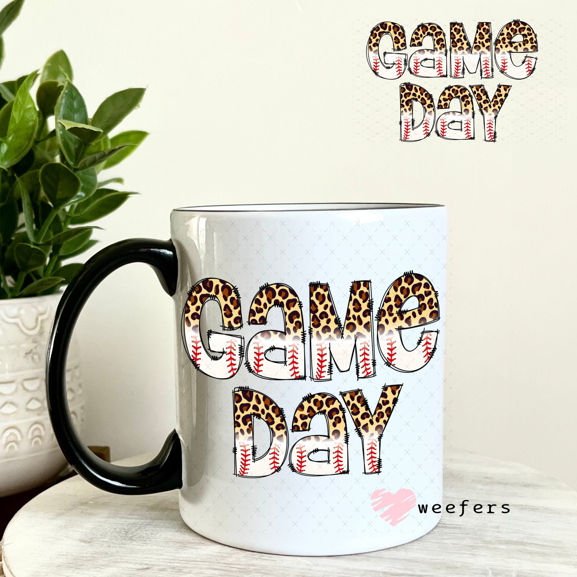 UV DTF Decal - Game Day Baseball 11oz Coffee Mug Weefers