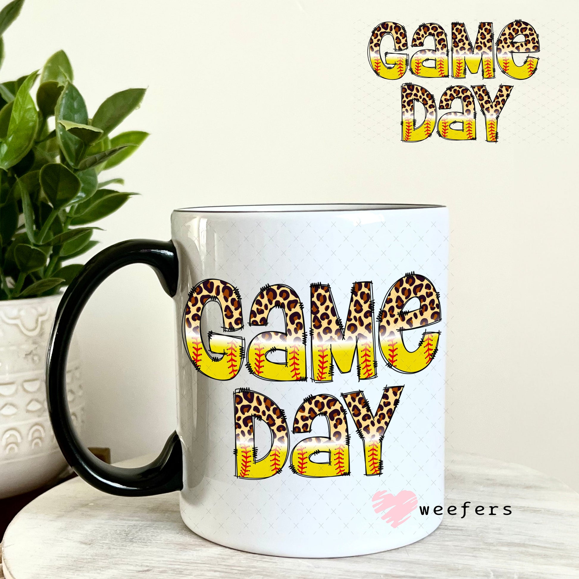 UV DTF Decal - Game Day Softball 11oz Coffee Mug Weefers