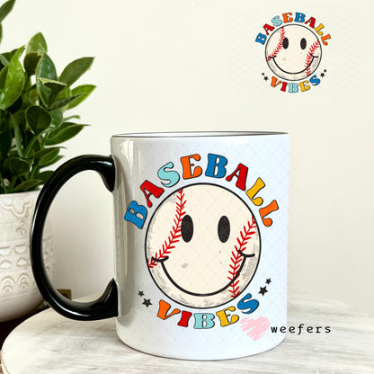 UV DTF Decal - Baseball Vibes 11oz Coffee Mug Weefers