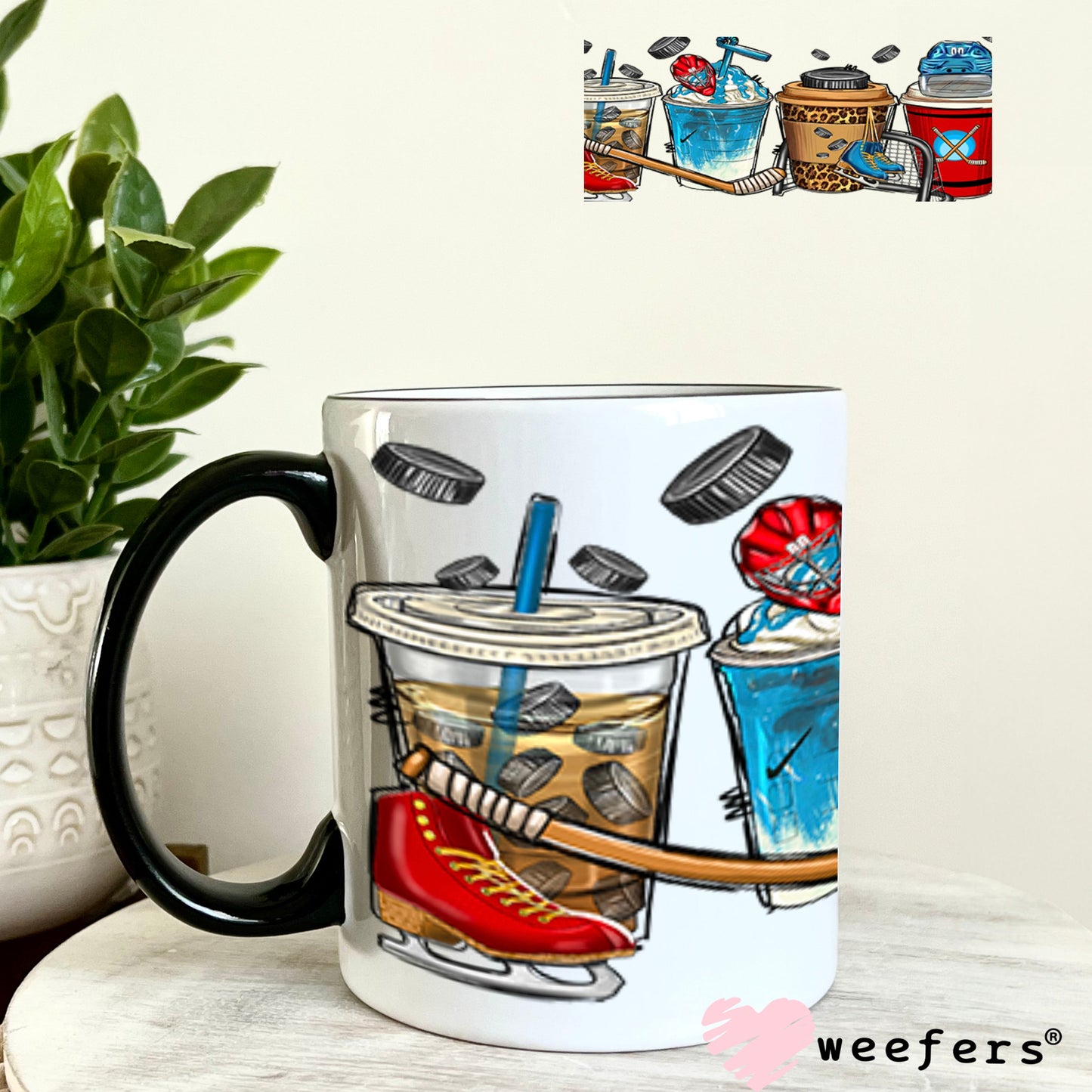UV DTF Cup Wraps - Hockey Coffee 11oz Coffee Mug Weefers