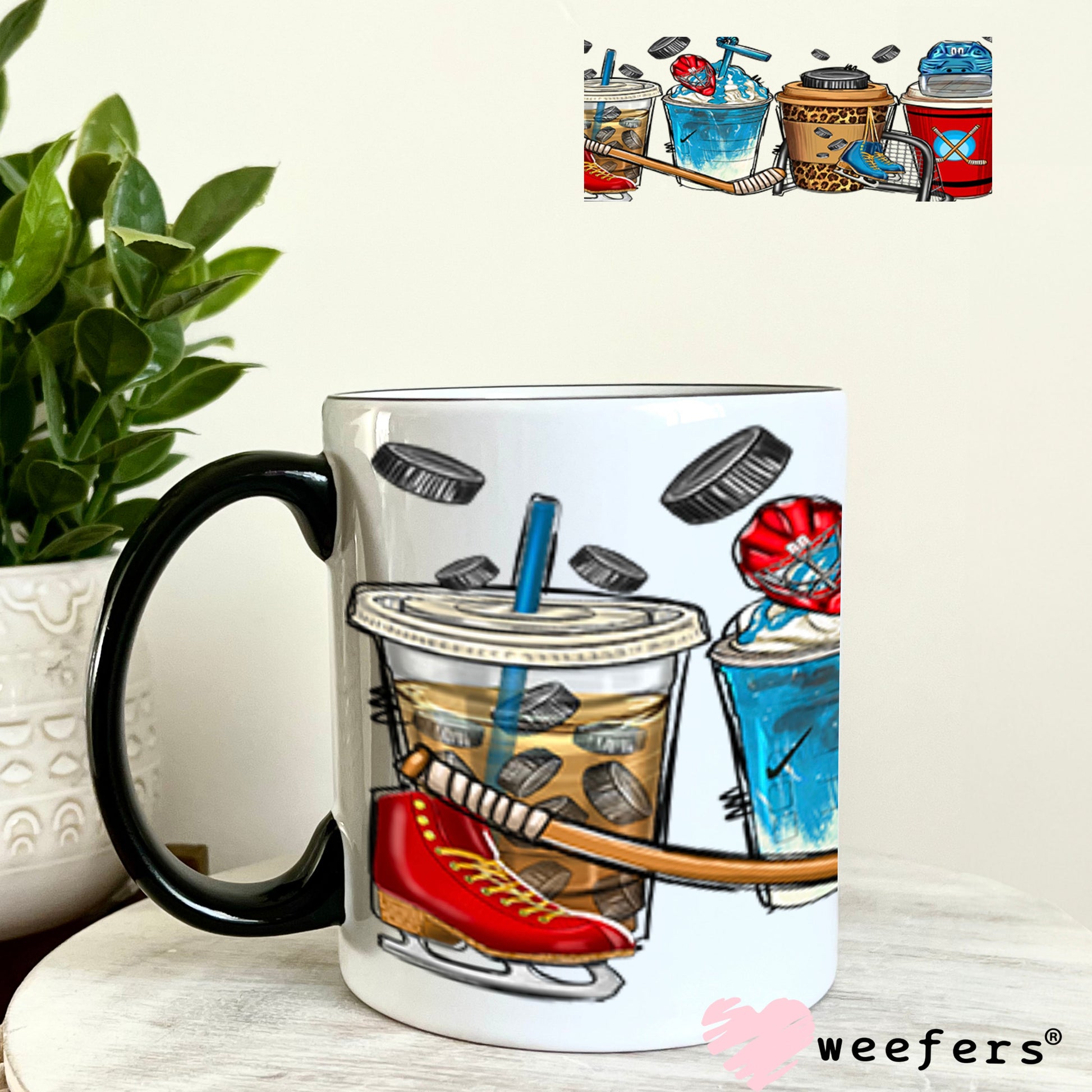 UV DTF Cup Wraps - Hockey Coffee 11oz Coffee Mug Weefers