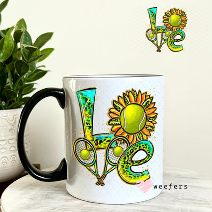 UV DTF Decal - Love Tennis 11oz Coffee Mug Weefers