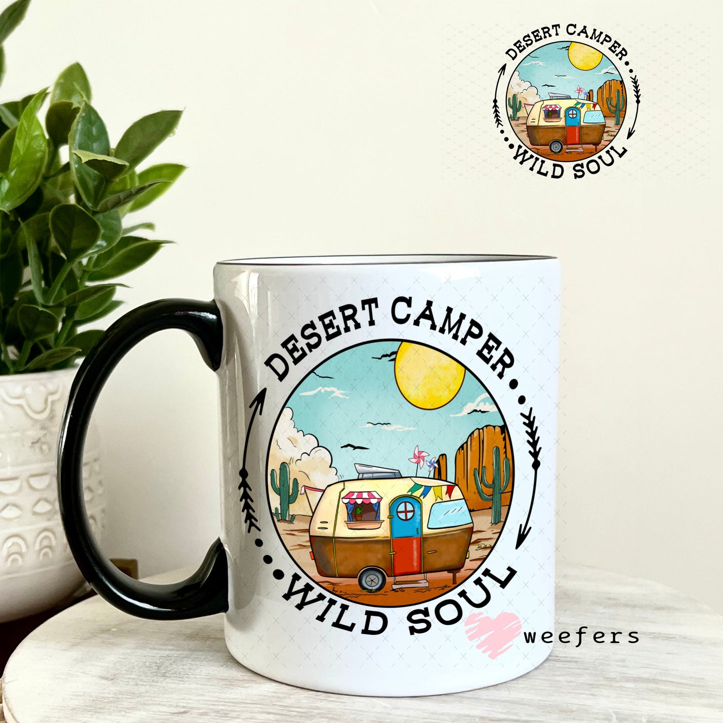UV DTF Decal - Desert Camper Wild Soul 11oz Coffee Mug Weefers