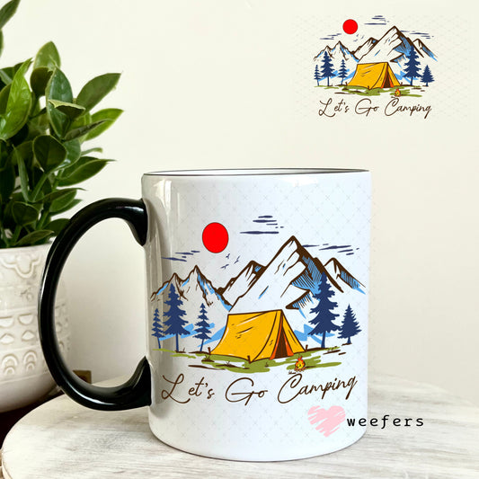 UV DTF Decal - Let's Go Camping 11oz Coffee Mug Weefers