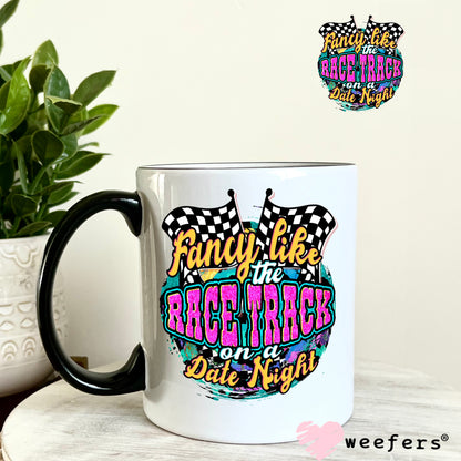 Fancy Like the Race Track on a Date Night UV DTF Decal 11oz Coffee Mug Weefers