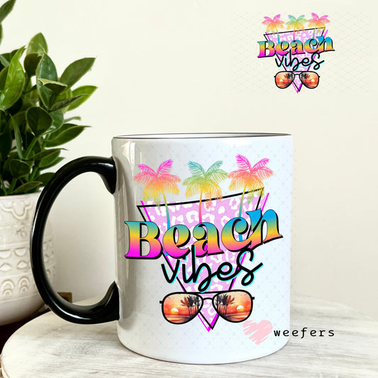 UV DTF Decal - Beach Vibes 11oz Coffee Mug Weefers