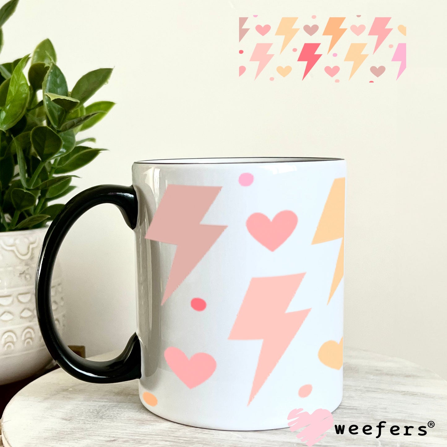 UV DTF Cup Wraps - Lightening Bolts 11oz Coffee Mug Weefers