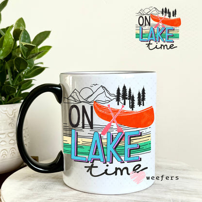 UV DTF Decal - On Lake Time 11oz Coffee Mug Weefers