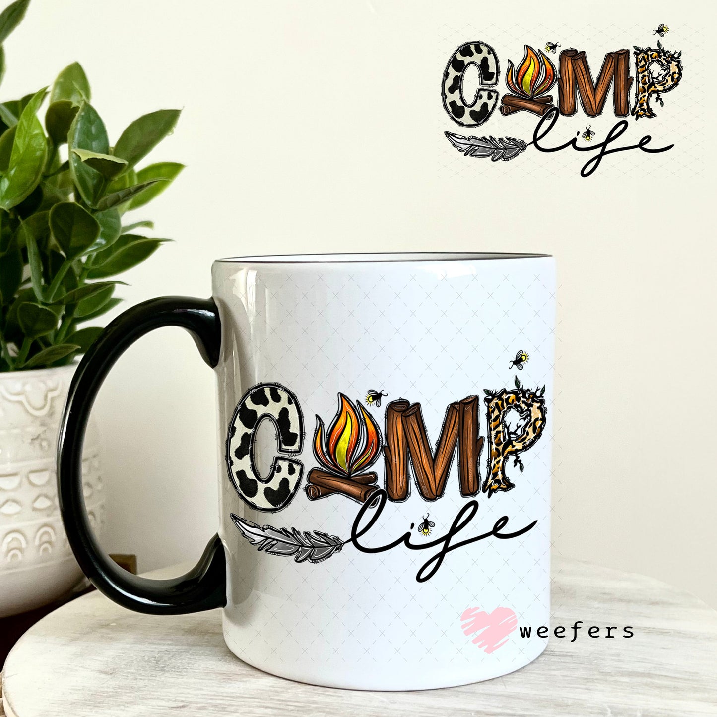 UV DTF Decal - Camp Life 11oz Coffee Mug Weefers