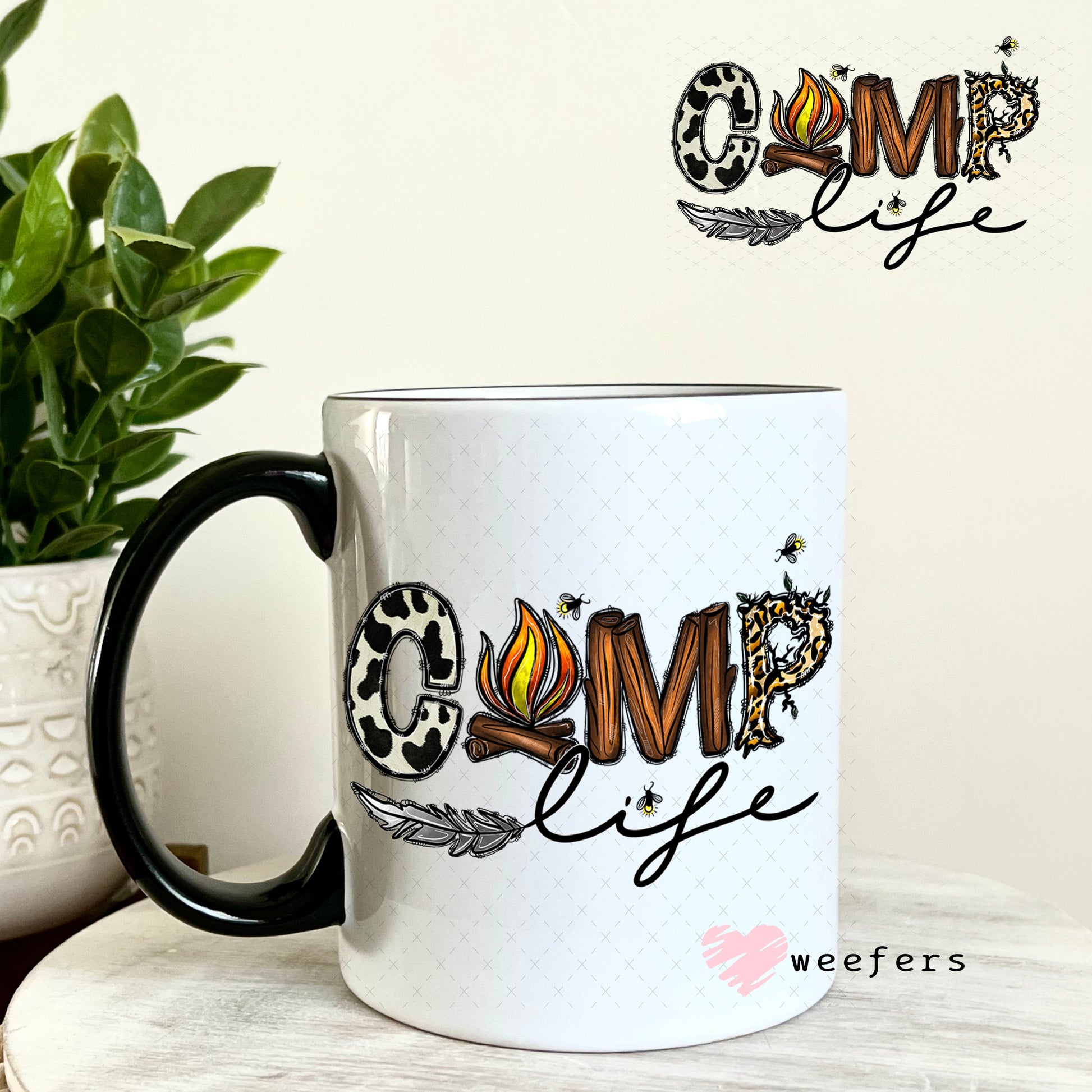 UV DTF Decal - Camp Life 11oz Coffee Mug Weefers