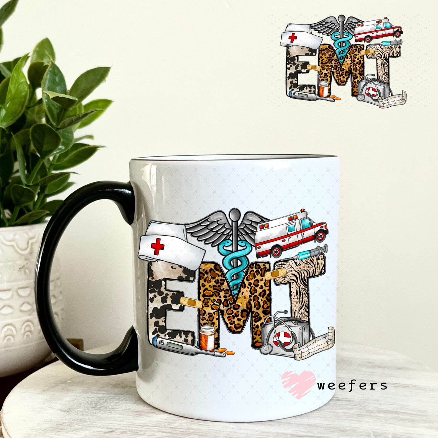 UV DTF Decal - EMT Western 11oz Coffee Mug Weefers
