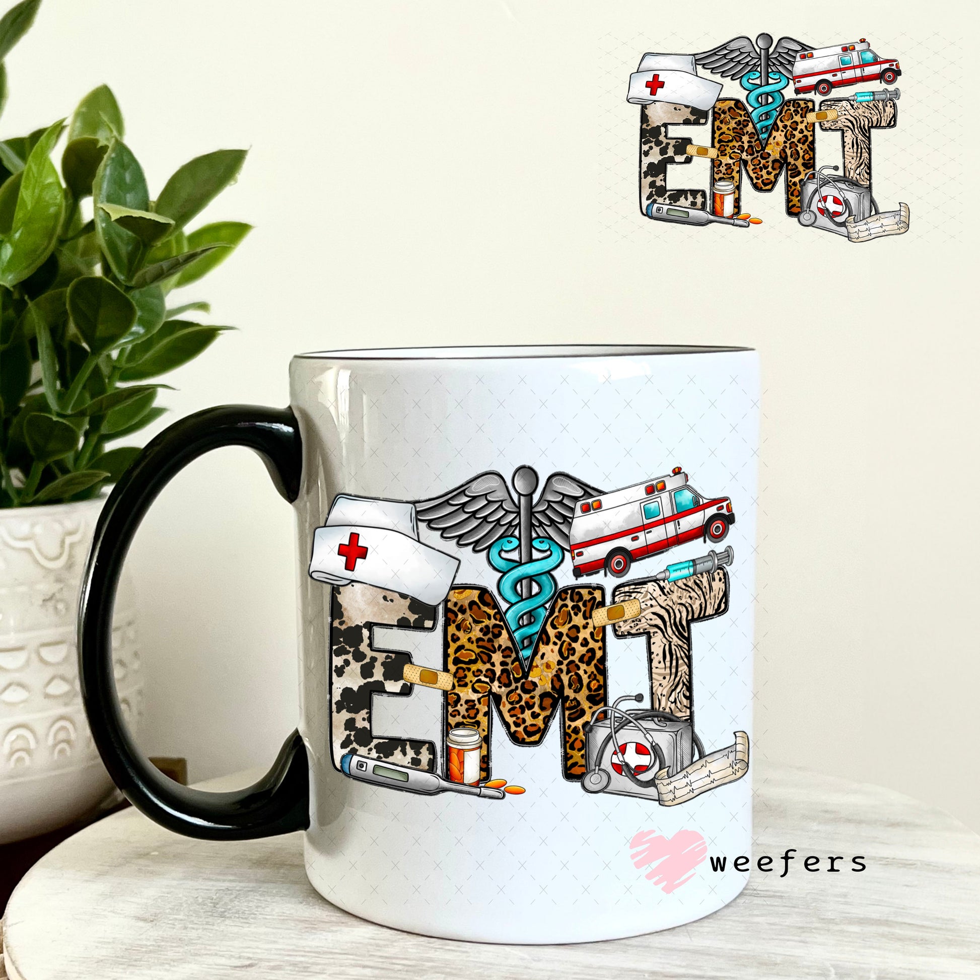 UV DTF Decal - EMT Western 11oz Coffee Mug Weefers