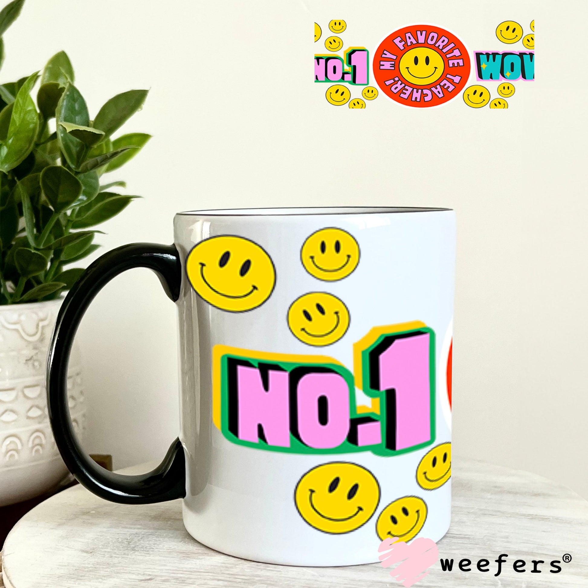 UV DTF Cup Wraps - No 1 Teacher 11oz Coffee Mug Weefers