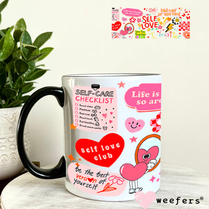 UV DTF Cup Wraps - Self Love 11oz Coffee Mug Weefers