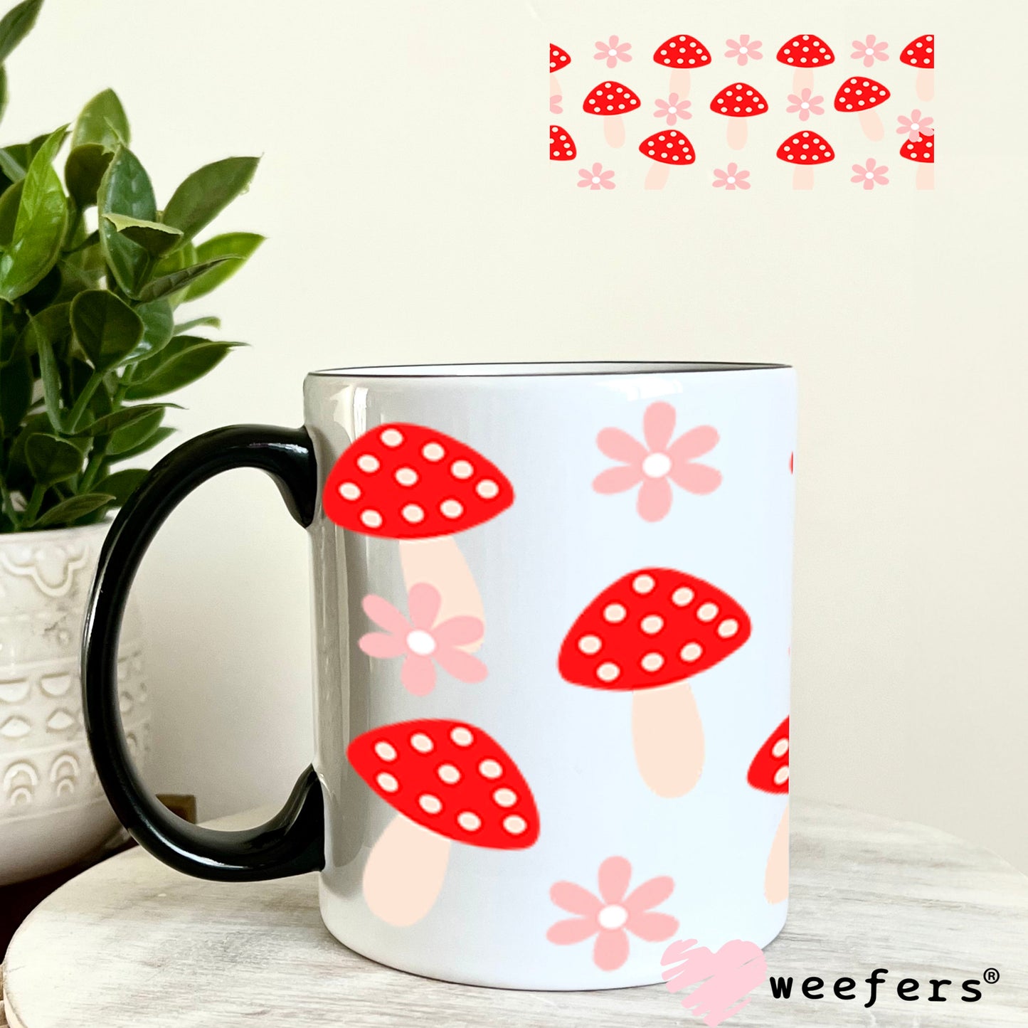 UV DTF Cup Wraps - Magical Mushrooms 11oz Coffee Mug Weefers