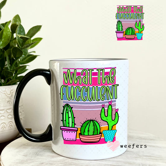 UV DTF Decal - What the Flucculent 11oz Coffee Mug Weefers