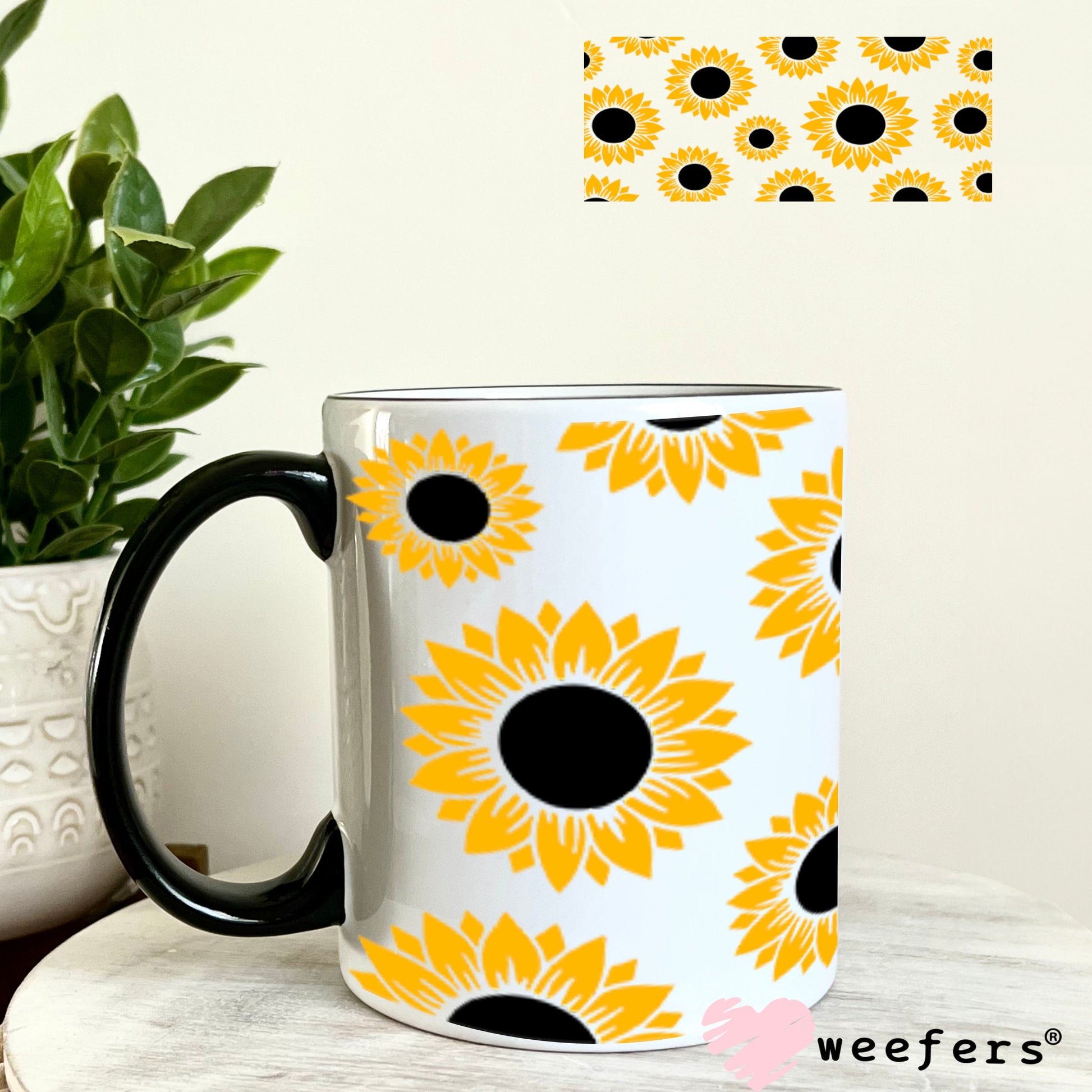 UV DTF Cup Wraps - Sunflowers 11oz Coffee Mug Weefers