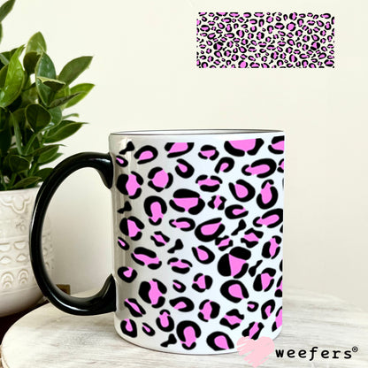 UV DTF Cup Wraps - Pink Cheetah Print 11oz Coffee Mug Weefers