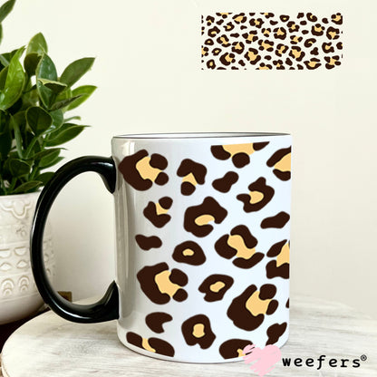UV DTF Cup Wraps - Beige Cheetah Print 11oz Coffee Mug Weefers