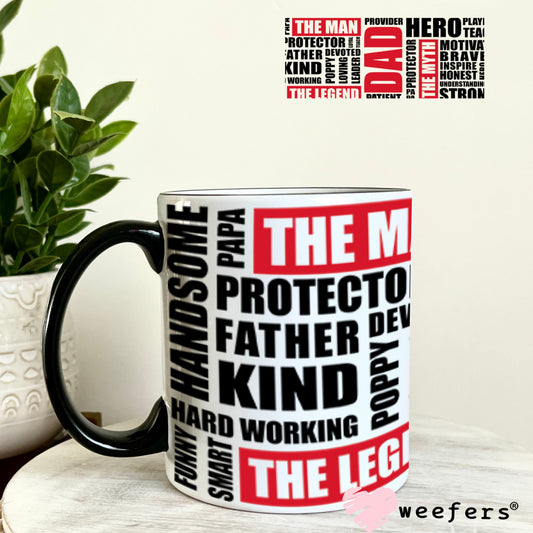 UV DTF Cup Wraps - Dad The Man 11oz Coffee Mug Weefers