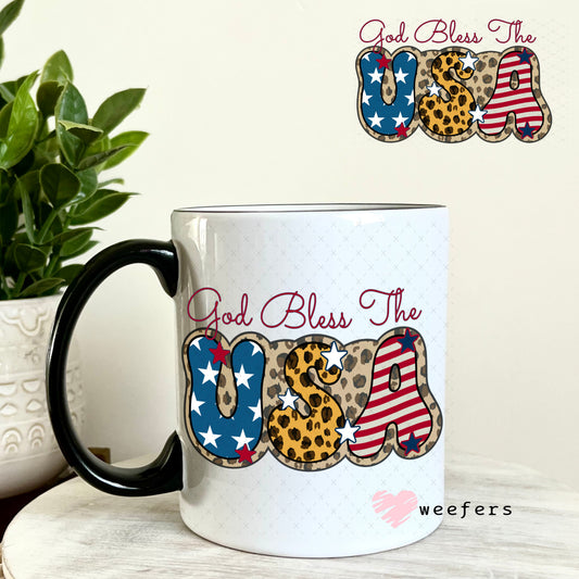 UV DTF Decal - God Bless the USA 11oz Coffee Mug Weefers