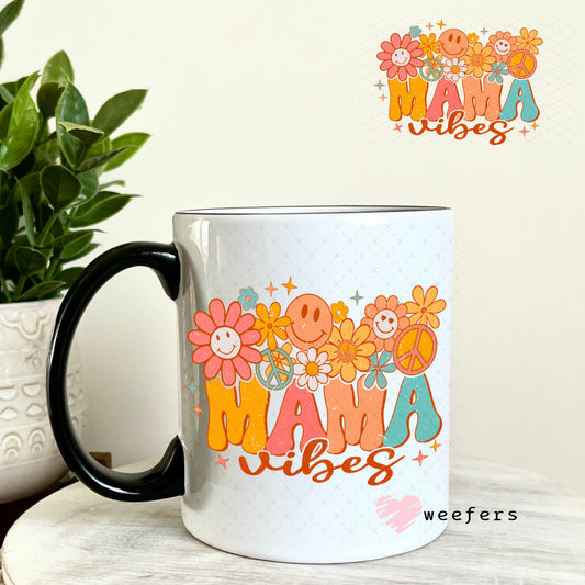 UV DTF Decal - Mama Vibes 11oz Coffee Mug Weefers