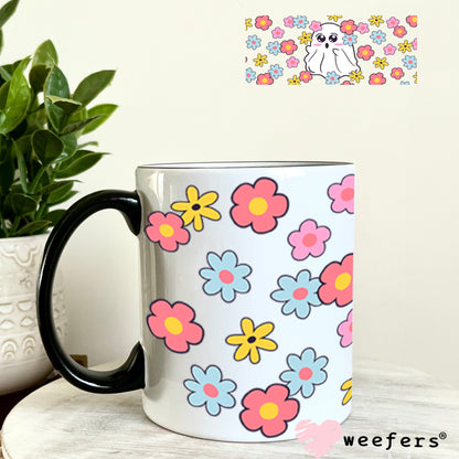 UV DTF Cup Wraps - Ghost Flowers 11oz Coffee Mug Weefers