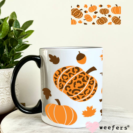 UV DTF Cup Wraps - Fall Pumpkins 11oz Coffee Mug Weefers